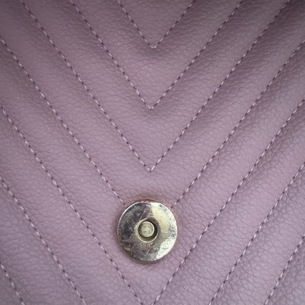 Victoria Secret Quilted Mauve/Pink Shoulder Bag with Chain Strap - Picture 5 of 12